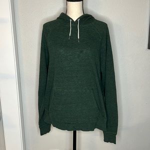 J. Crew dark green pullover hoodie